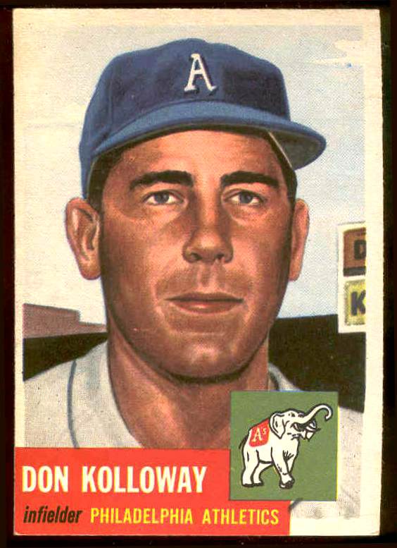 1953 Topps # 97 Don Kolloway (Philadelphia A's) Baseball cards value