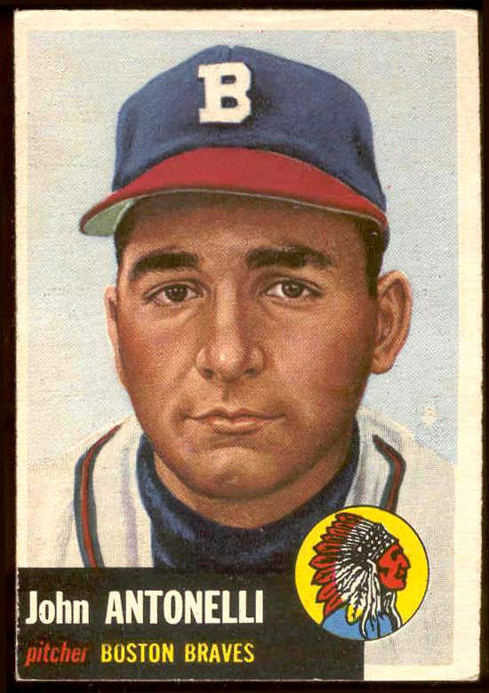 1953 Topps #106 Johnny Antonelli (Braves) Baseball cards value