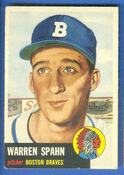 1953 Topps #147 Warren Spahn (Braves) Baseball cards value