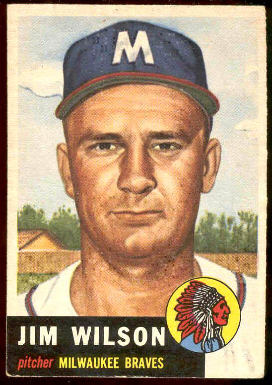 1953 Topps #208 Jim Wilson (Braves) Baseball cards value