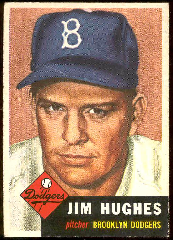 1953 Topps #216 Jim Hughes (Brooklyn Dodgers) Baseball cards value