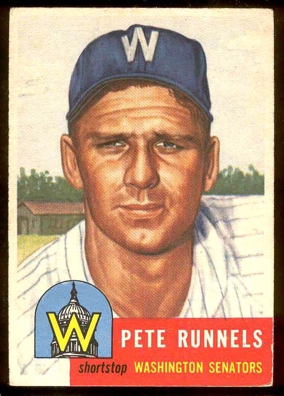 1953 Topps #219 Pete Runnels UER (Senators) Baseball cards value