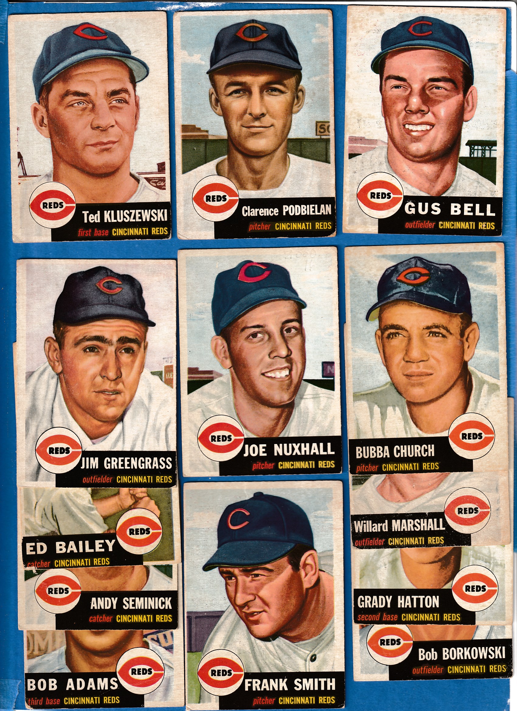 1953 Topps  - REDS - Starter Team Set (13 different) Baseball cards value