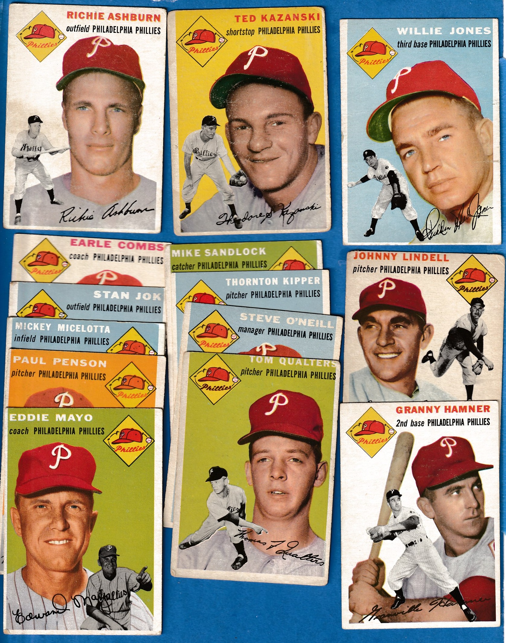  Philadelphia Phillies - 1954 Topps COMPLETE TEAM SET (14 cards) Baseball cards value