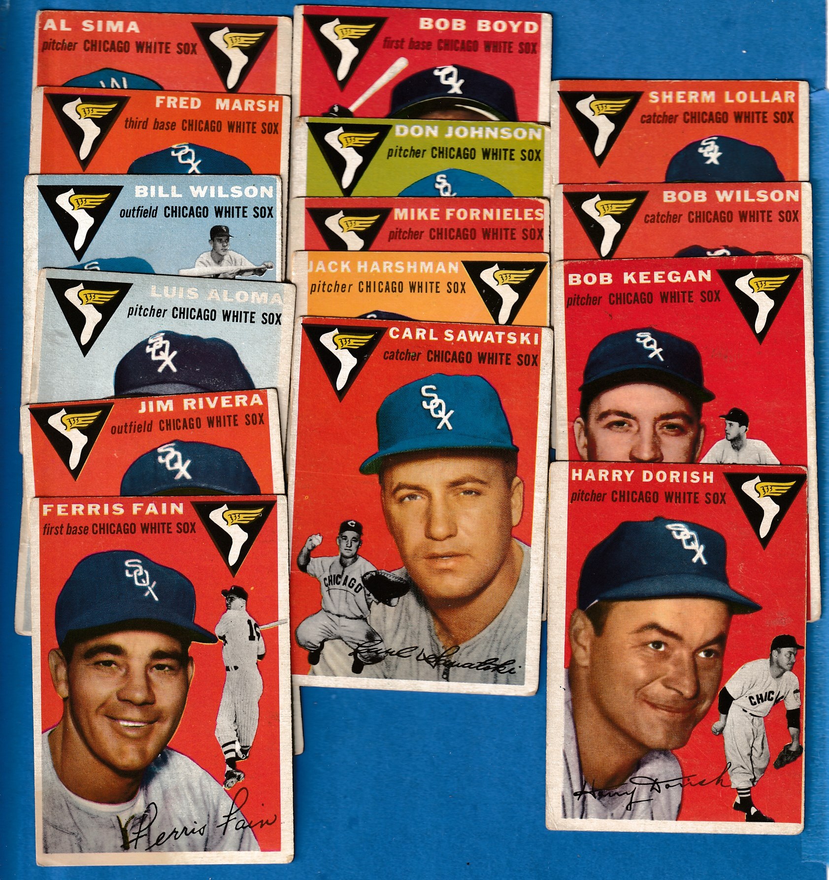  Chicago White Sox - 1954 Topps Near Complete Team Set (14/15 cards) Baseball cards value