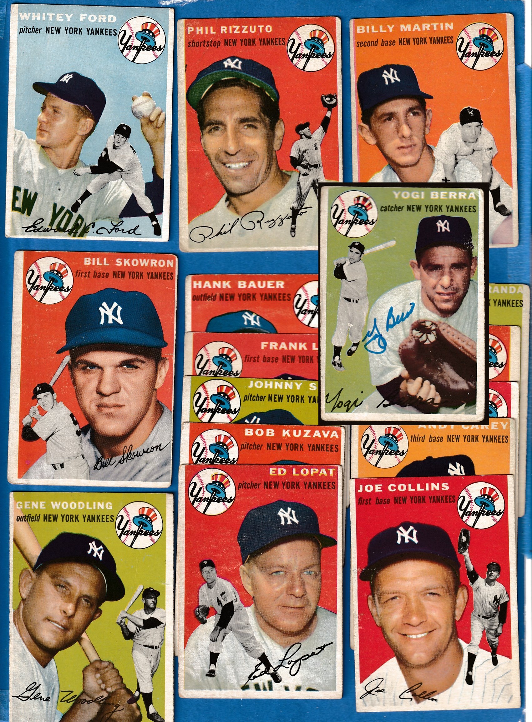  New York Yankees - 1954 Topps COMPLETE TEAM SET (16 cards) Baseball cards value