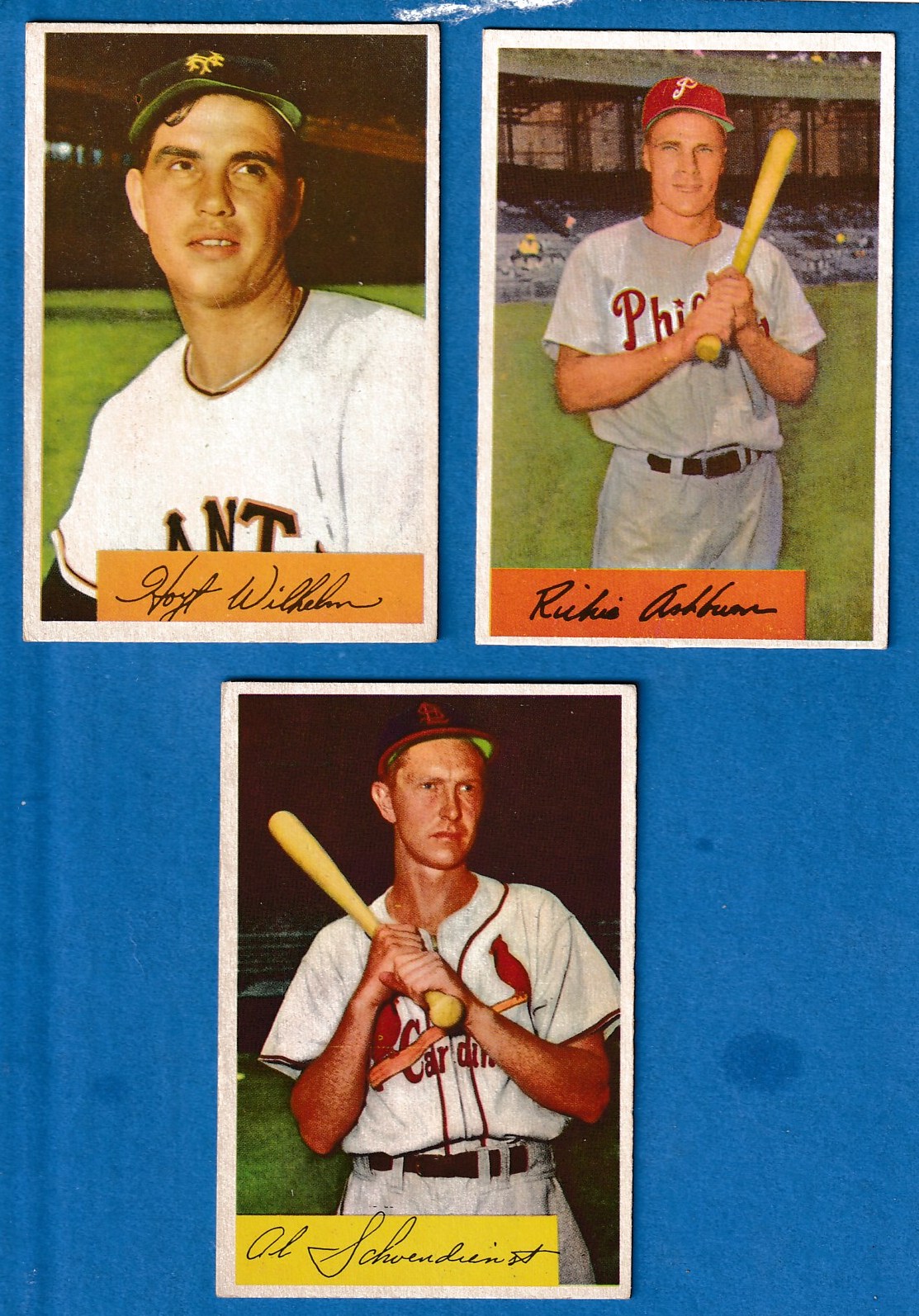 1954 Bowman # 15 Richie Ashburn [#] (Phillies) Baseball cards value