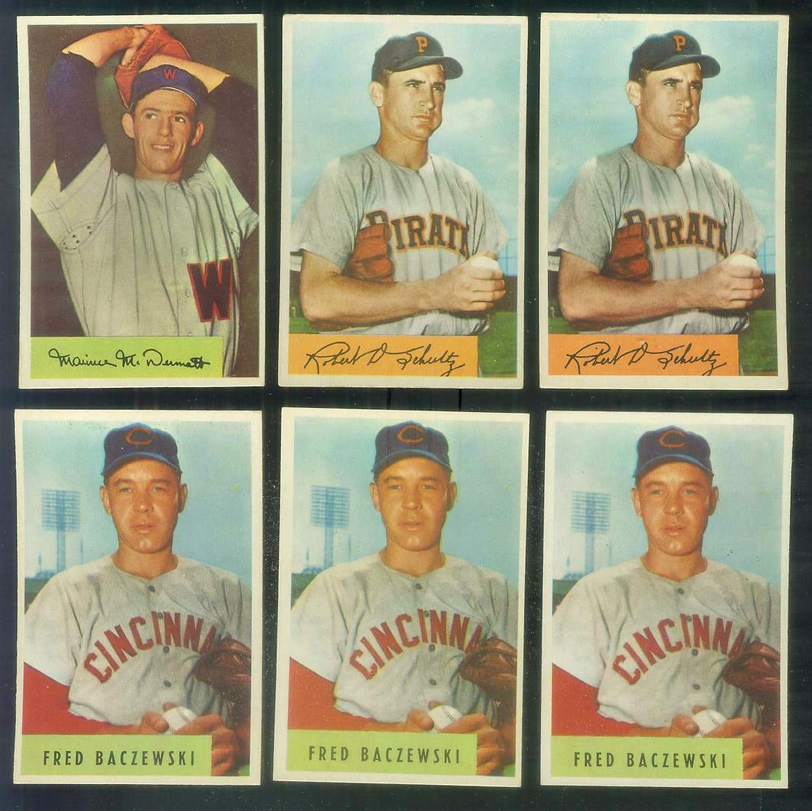 1954 Bowman # 56 Maurice McDermott (Senators) Baseball cards value