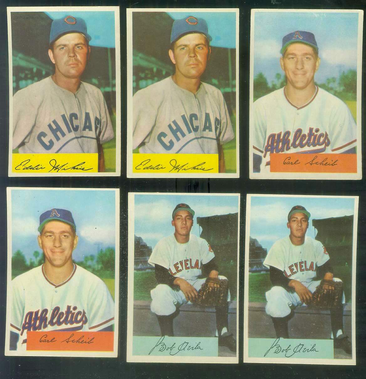 1954 Bowman # 61A Eddie Miksis ERROR VARIATION 'FA .954/.962' (Cubs) Baseball cards value
