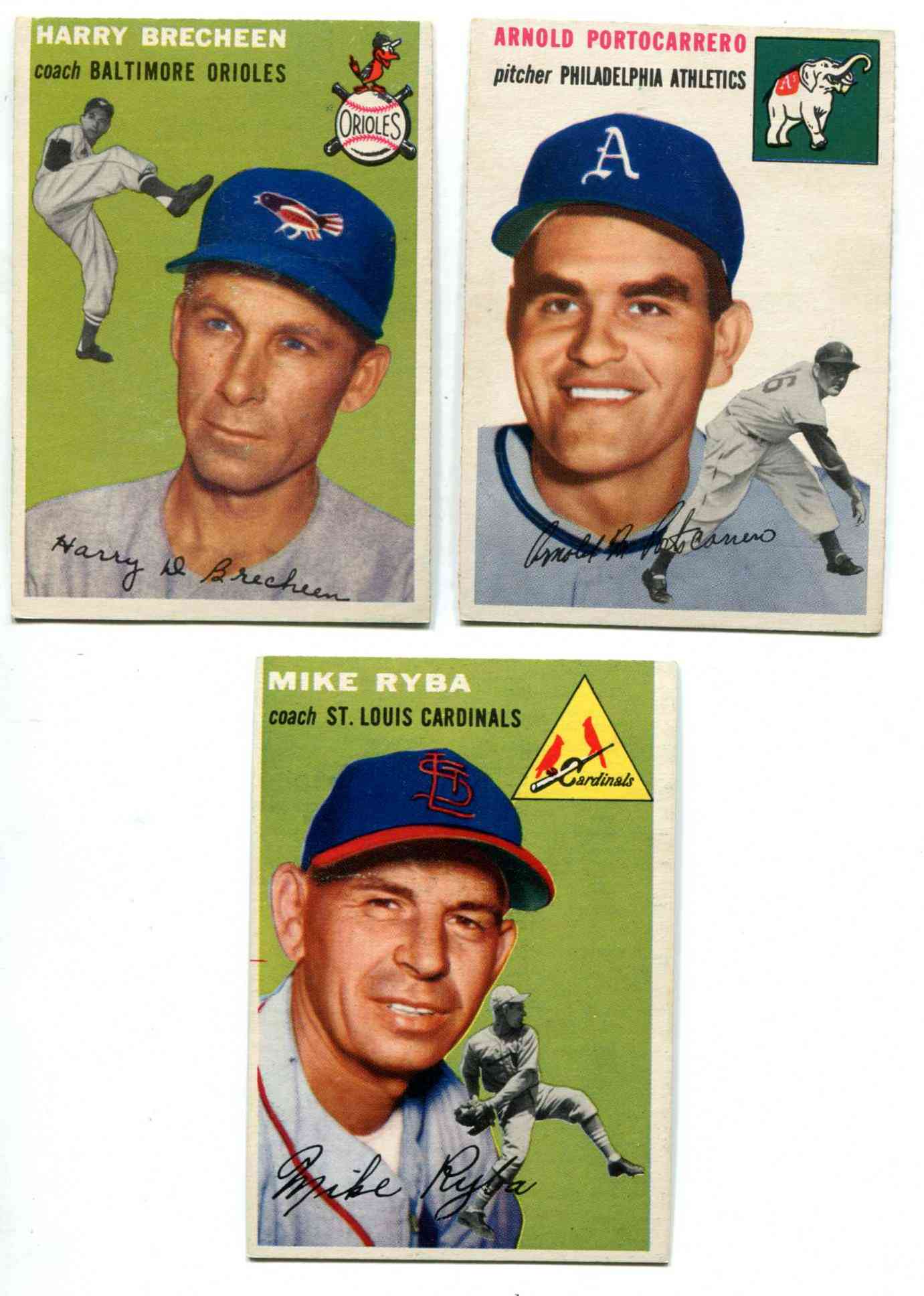 1954 Topps #214 Arnold Portocarrero (Philadelphia A's) Baseball cards value