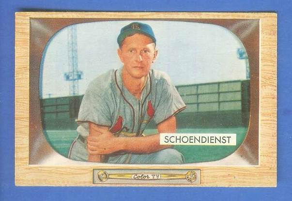 1955 Bowman # 29 Red Schoendienst [#] (Cardinals) Baseball cards value
