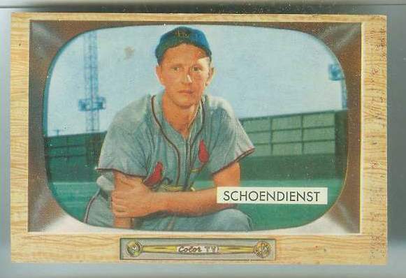 1955 Bowman # 29 Red Schoendienst [#] (Cardinals) Baseball cards value