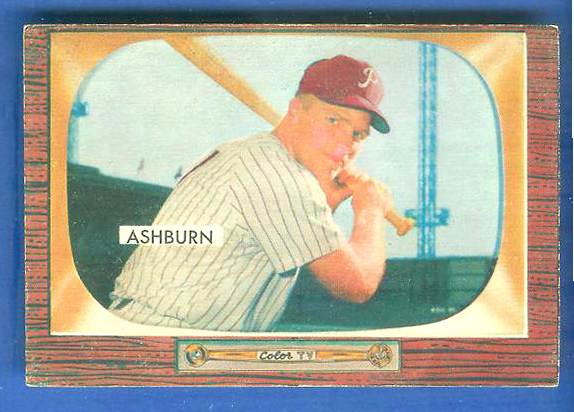 1955 Bowman #130 Richie Ashburn (Phillies) Baseball cards value