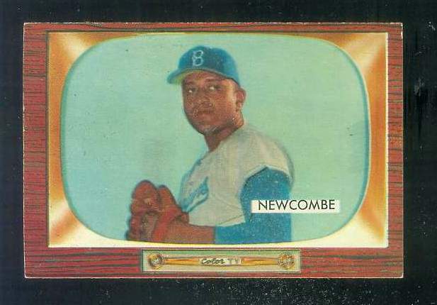 1955 Bowman #143 Don Newcombe [#] (Brooklyn Dodgers) Baseball cards value