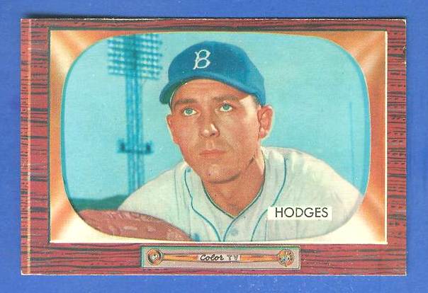 1955 Bowman #158 Gil Hodges [#] (Brooklyn Dodgers) Baseball cards value