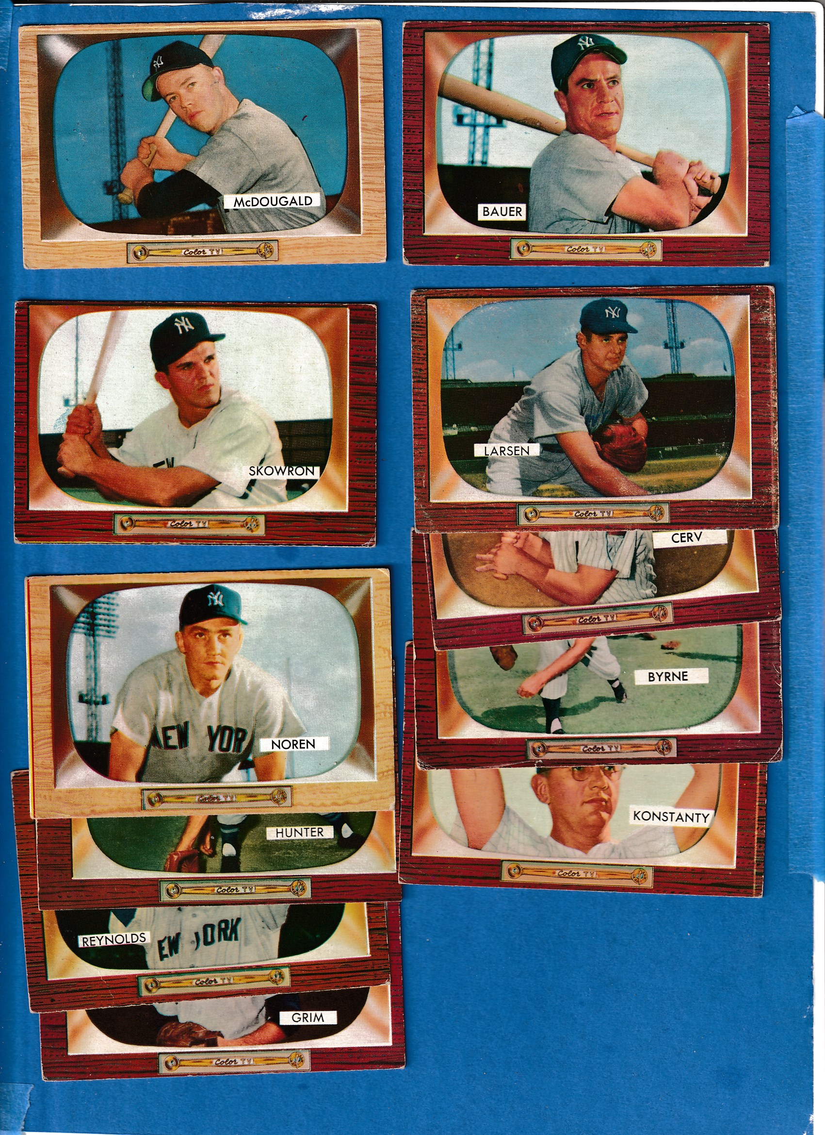 1955 Bowman  -YANKEES Starter Team Set/Lot with (11) different Baseball cards value