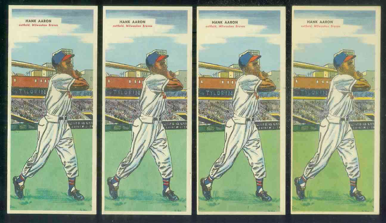 1955 Topps DoubleHeader #105 HANK AARON / #106 Ray Herbert (Braves/Tigers) Baseball cards value