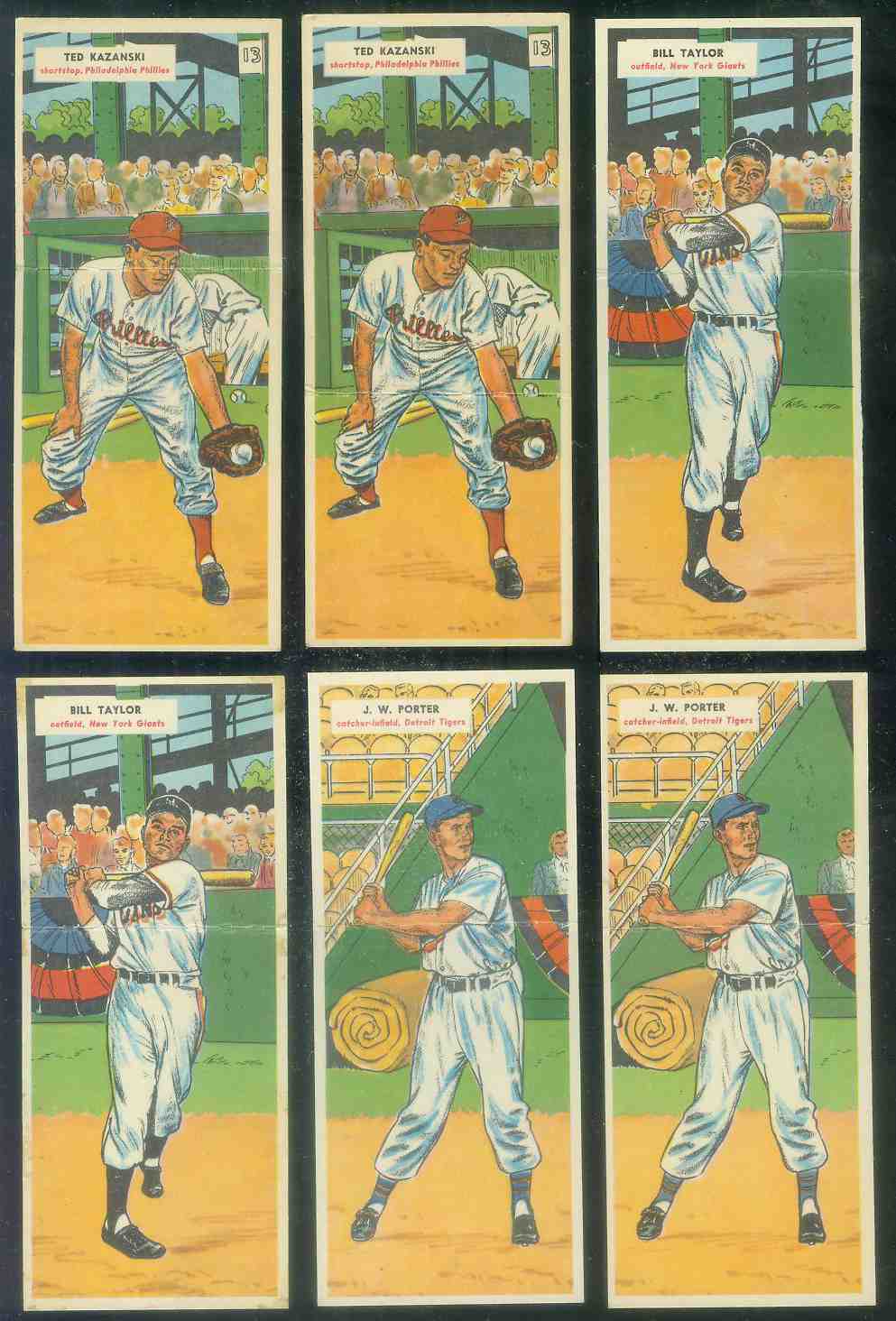 1955 Topps DoubleHeader #..9 J.W. Porter / #10 Thornton Kipper Baseball cards value
