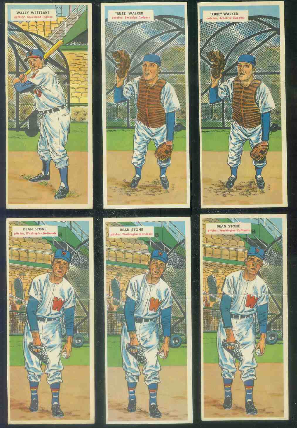 1955 Topps DoubleHeader #.17 Dean Stone / #18 Charlie White Baseball cards value