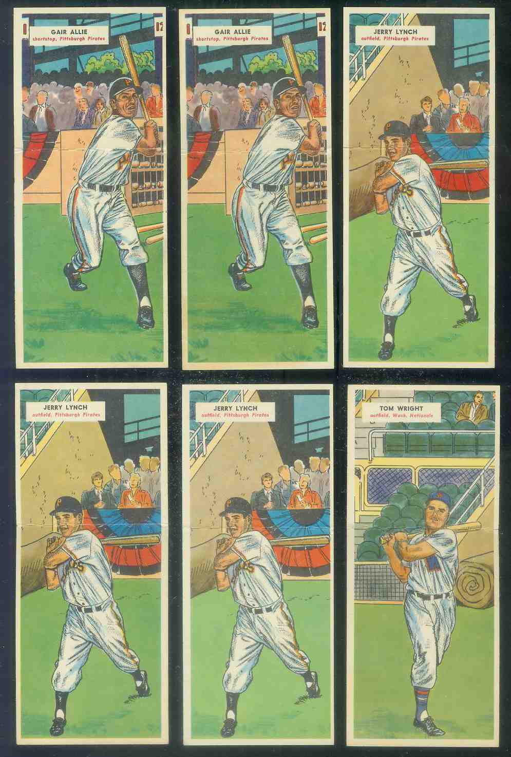 1955 Topps DoubleHeader #.71 Gair Allie / #72 Grady Hatton Baseball cards value