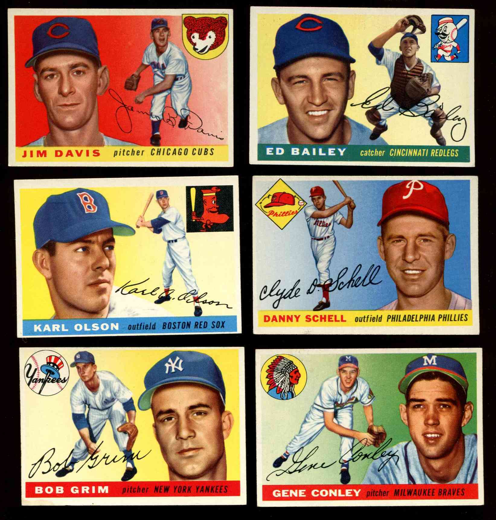 1955 Topps # 79 Clyde 'Danny' Schell (Phillies) Baseball cards value