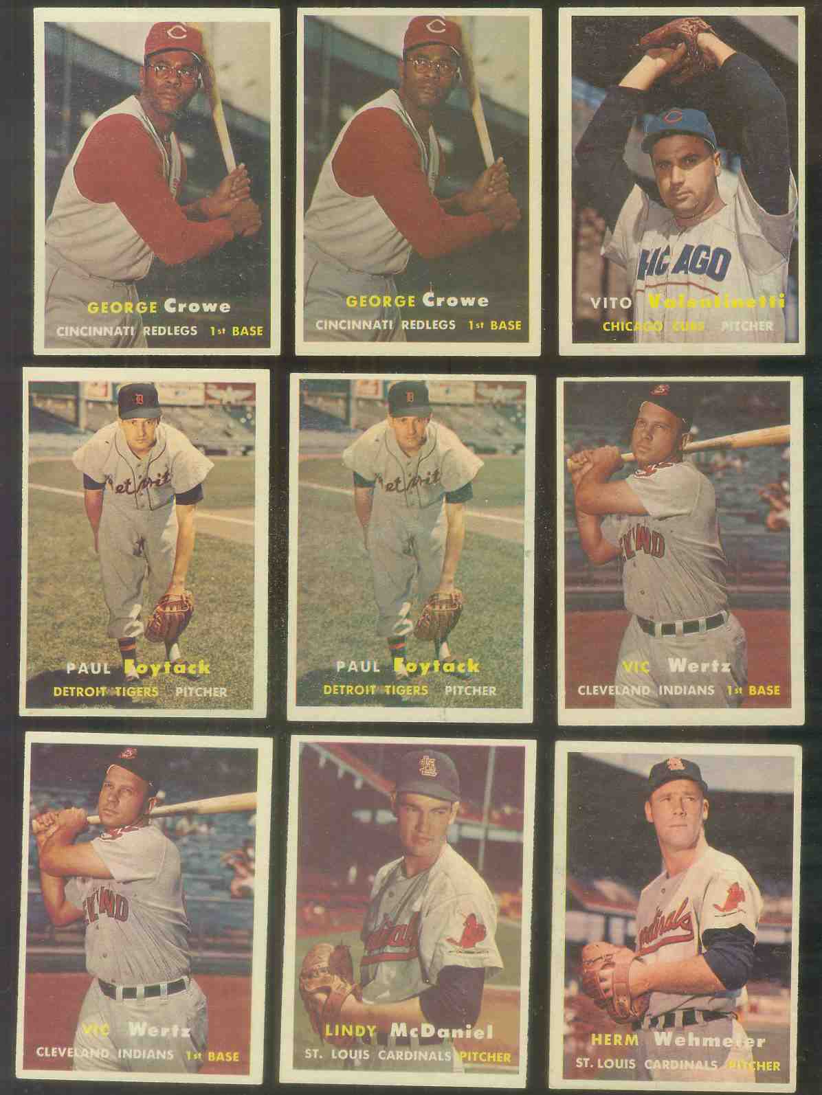 1957 Topps # 78 Vic Wertz (Indians) Baseball cards value