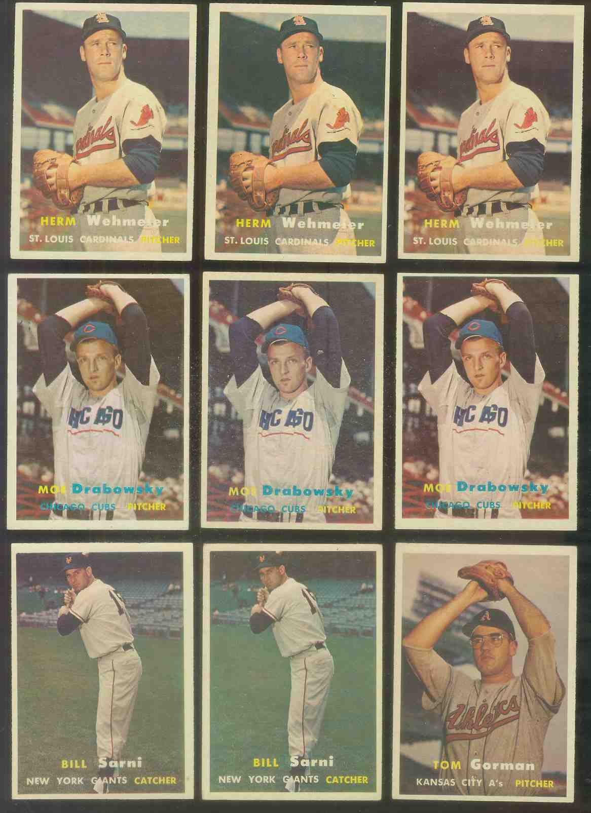 1957 Topps # 84 Moe Drabowsky (Cubs) Baseball cards value