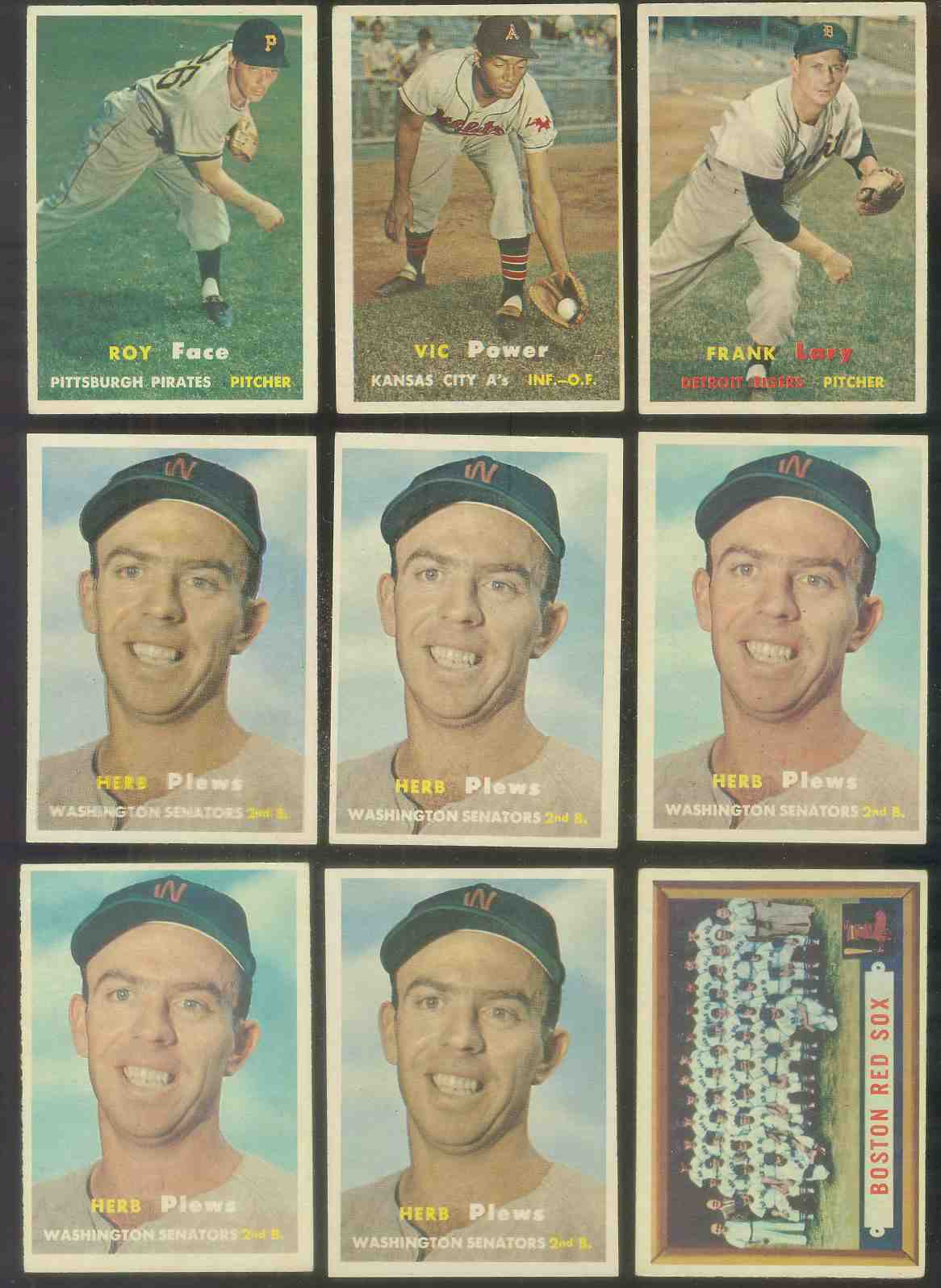 1957 Topps #169 Herb Plews (Senators) Baseball cards value