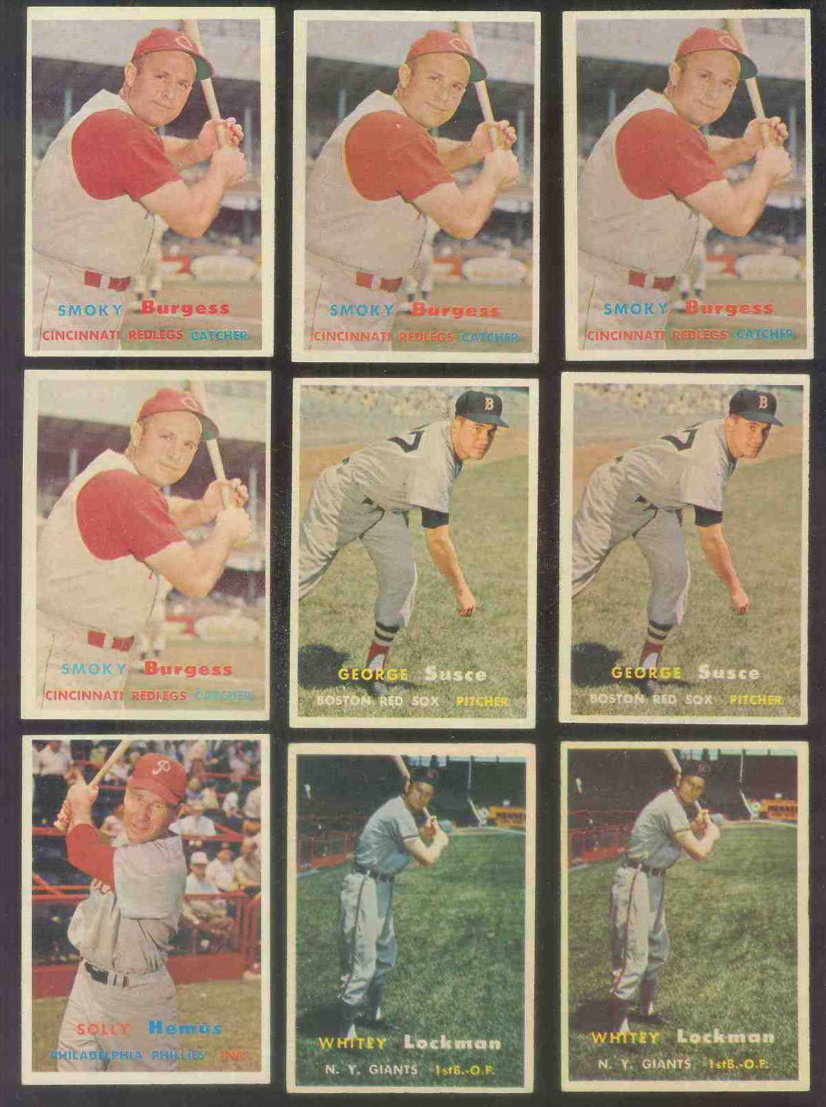 1957 Topps #228 Smoky Burgess UER (Reds) Baseball cards value