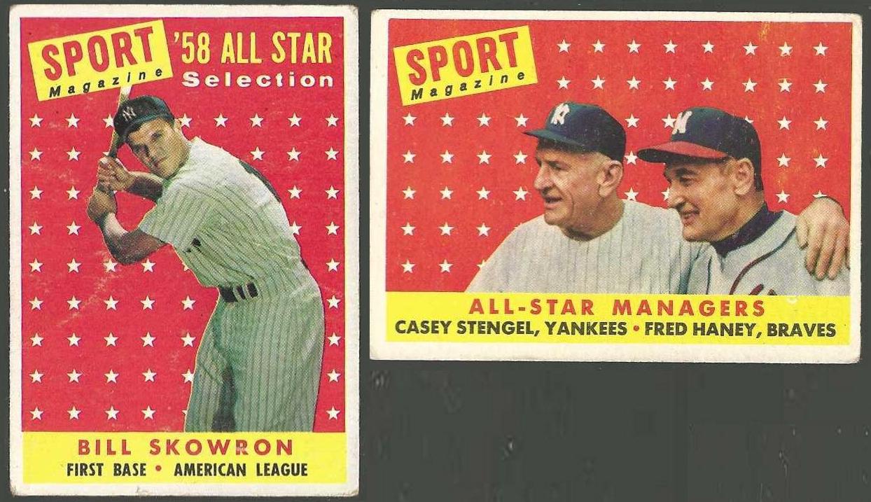 1958 Topps #475 Casey Stengel/Fred Haney All-Star MGRs (Yankees/Braves) [#] Baseball cards value