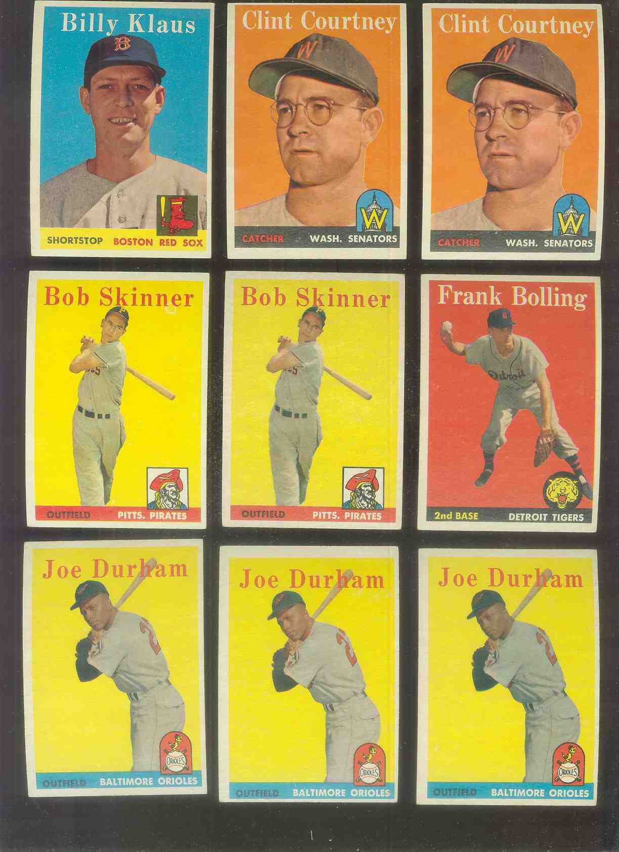 1958 Topps # 95 Frank Bolling (Tigers) Baseball cards value