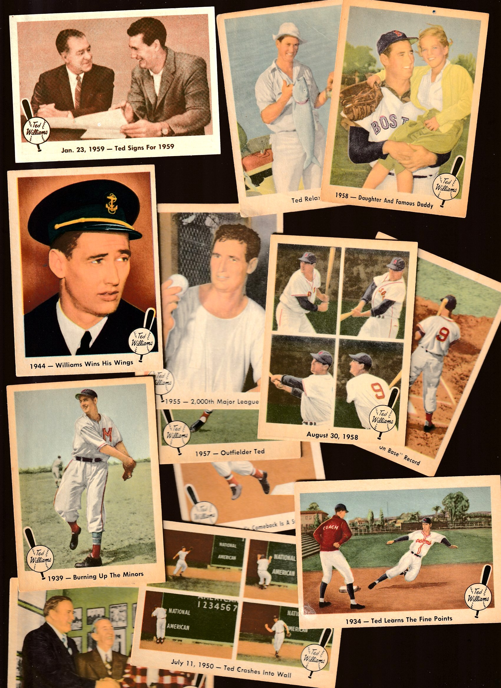 1959 Fleer Ted Williams  - Lot of (12) different Baseball cards value