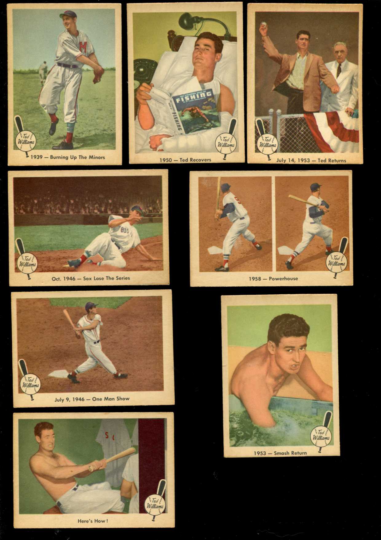 1959 Fleer Ted Williams #27 'July 9,1946 - One Man Show' [#x] (Red Sox) Baseball cards value