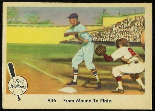 1959 Fleer Ted Williams # 7 '1936 - From Mound to Plate' (Red Sox) Baseball cards value