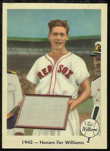 1959 Fleer Ted Williams #21 '1943 - Honors for Williams' [#b] (Red Sox) Baseball cards value