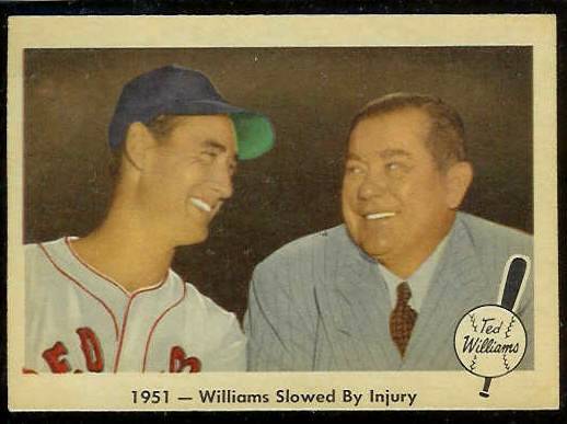 1959 Fleer Ted Williams #42 w/Tom Yawkey '1951 - Slowed by Injury' Baseball cards value