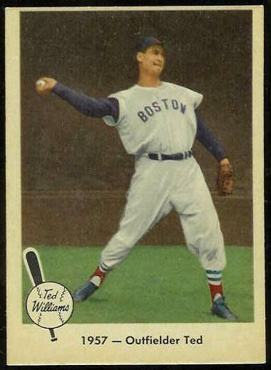 1959 Fleer Ted Williams #61 '1957 - Outfielder Ted' [#b] (Red Sox) Baseball cards value