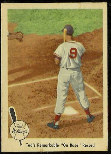 1959 Fleer Ted Williams #76 'Ted's Remarkable On Base Record' [#b] Baseball cards value