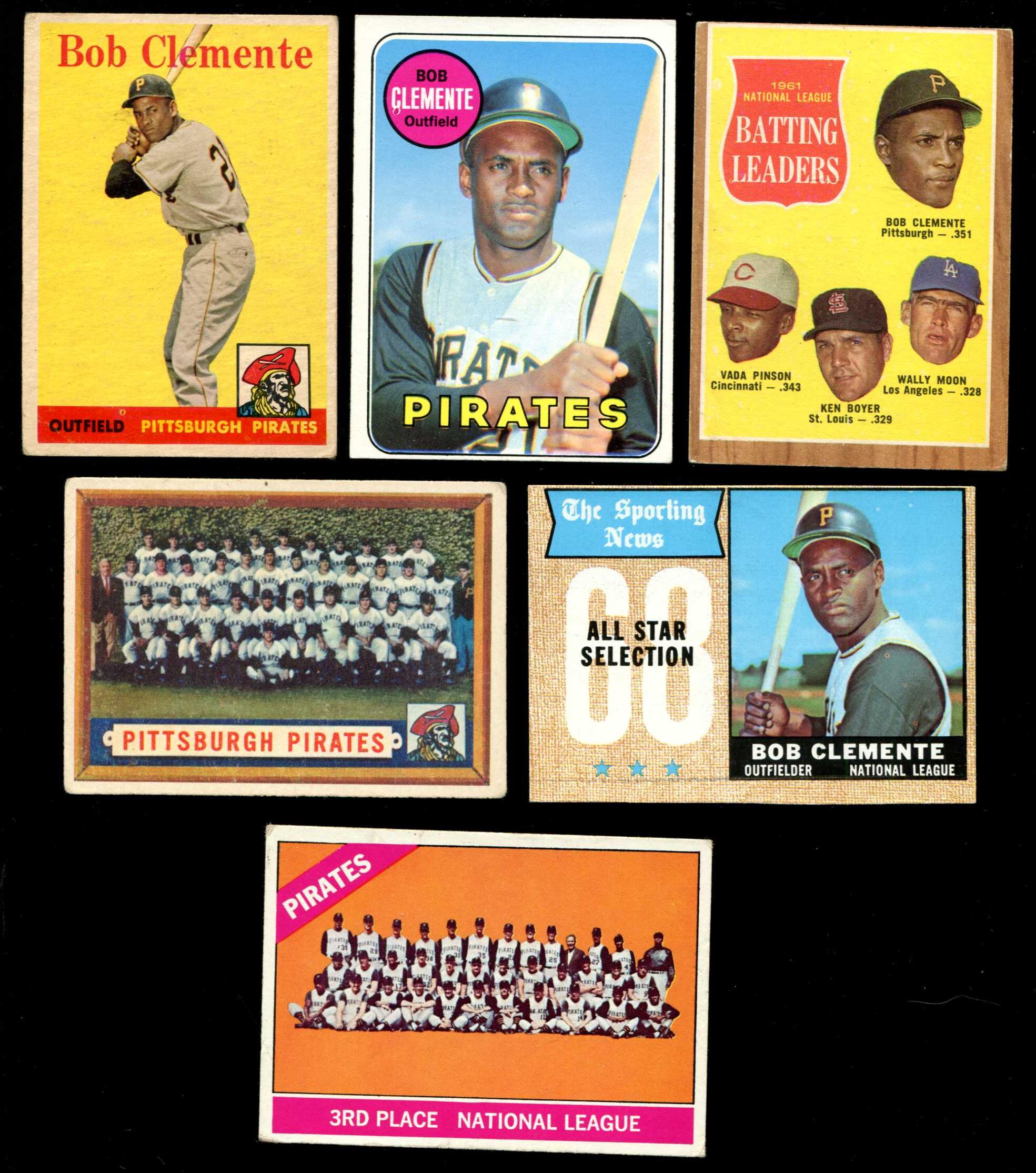 1958 Topps # 52B Roberto Clemente [VAR:YELLOW TEAM] (Pirates) Baseball cards value