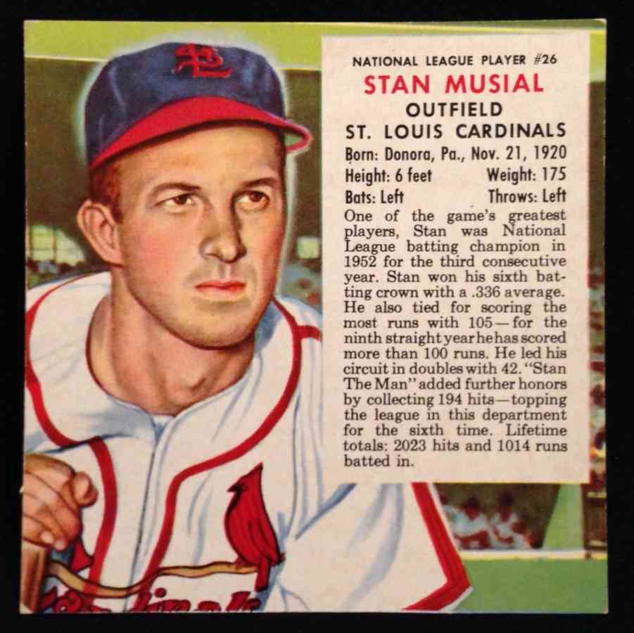 1953 Red Man #NL26 Stan Musial (Cardinals) Baseball cards value
