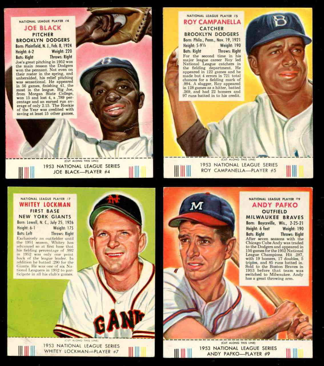 1953 Red Man w/TAB #NL.7 Whitey Lockman (Giants) Baseball cards value
