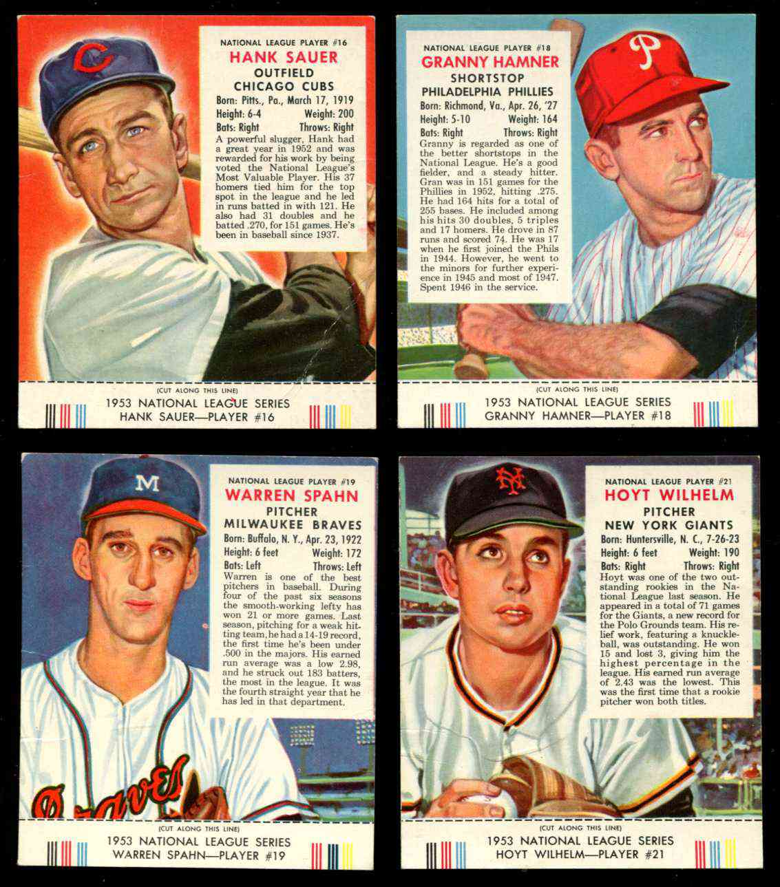 1953 Red Man w/TAB #NL19 Warren Spahn (Braves) Baseball cards value
