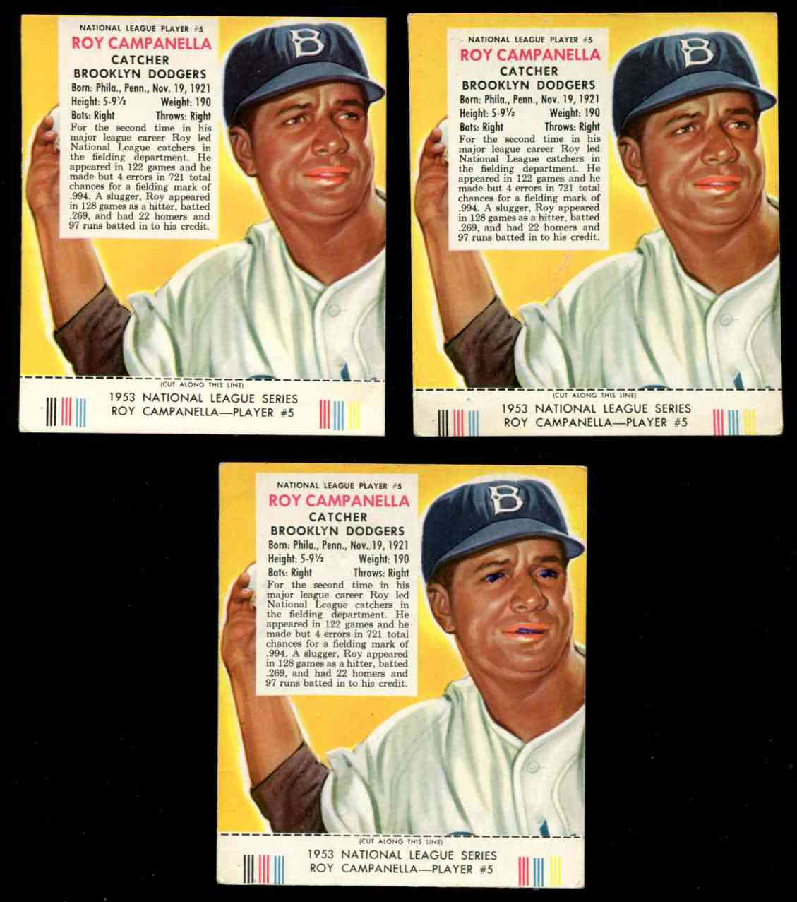 1953 Red Man w/TAB #NL.5 Roy Campanella (Dodgers) Baseball cards value