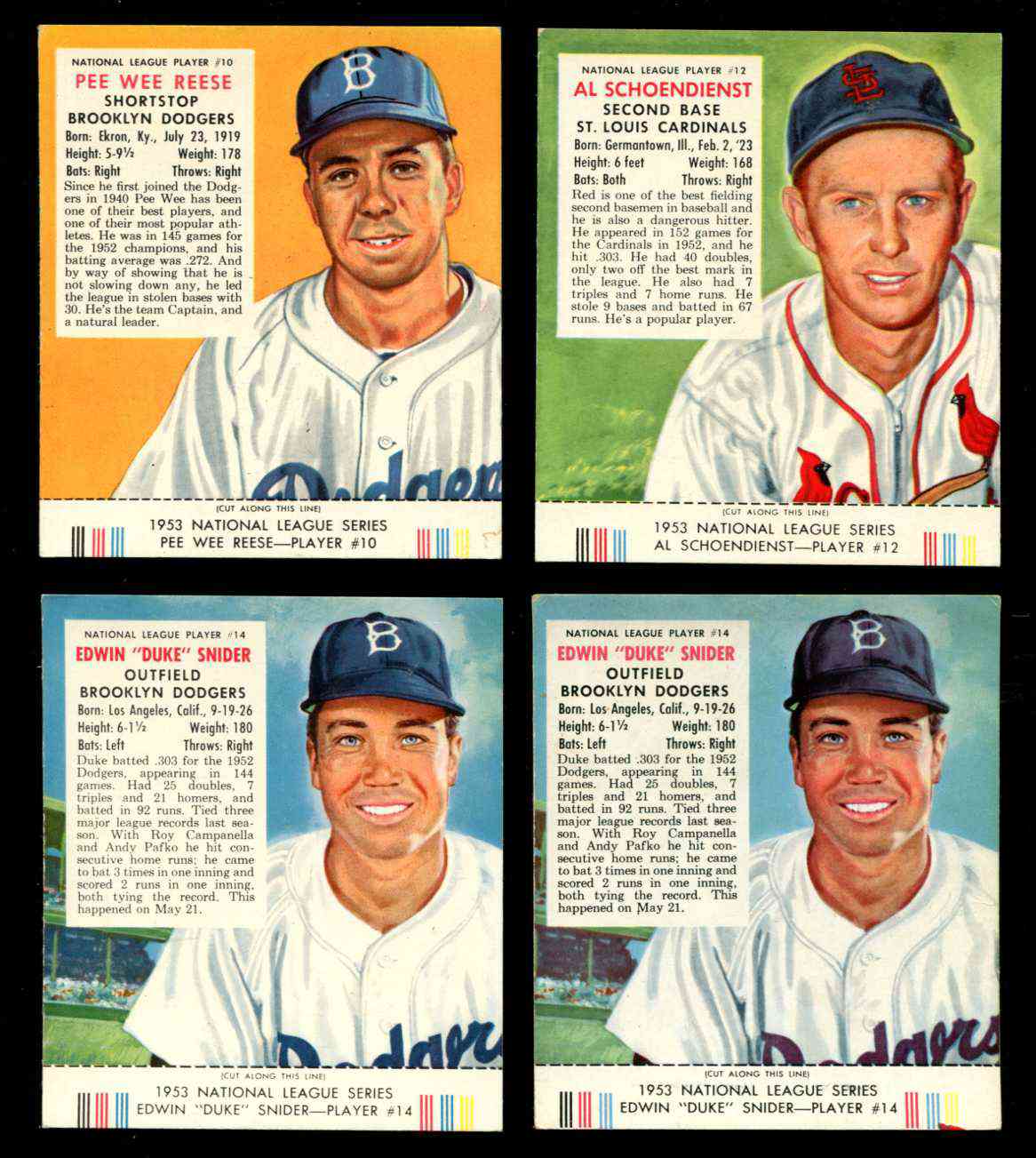 1953 Red Man w/TAB #NL14 Duke Snider (Dodgers) Baseball cards value