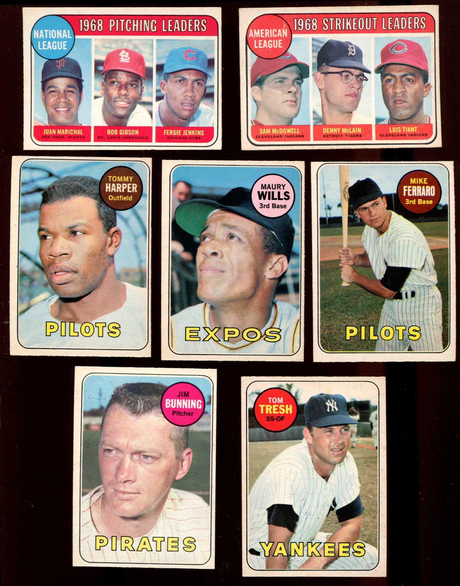 1969 O-Pee-Chee/OPC # 10 N.L. Pitching Leaders w/BOB GIBSON [#x] Baseball cards value