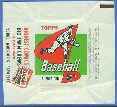  1958 Topps  Baseball WAX PACK WRAPPER [5 cent] [#] Baseball cards value