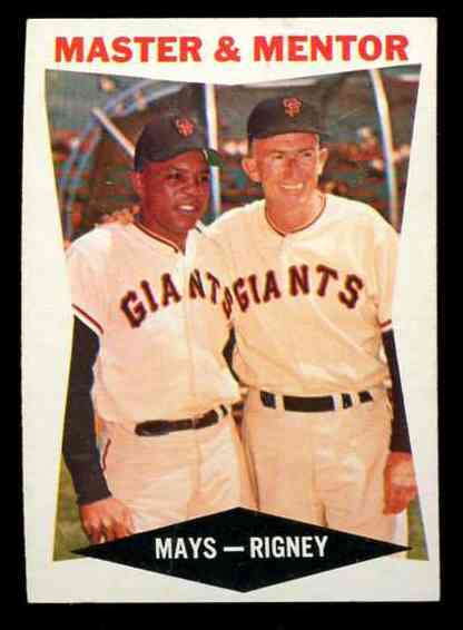 1960 Topps #  7 'Master & Mentor' [#] Willie Mays/Bill Rigney (Giants) Baseball cards value