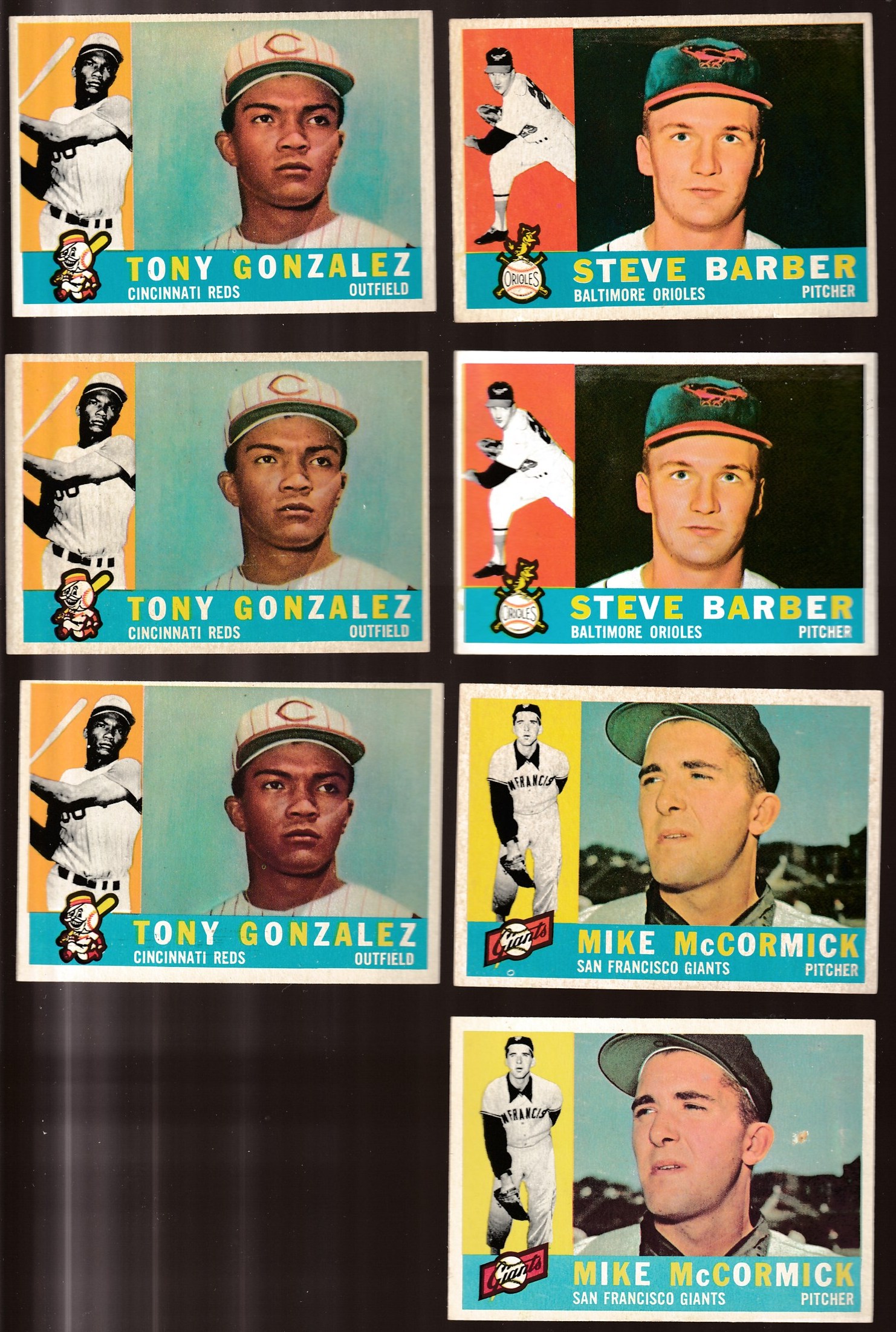1960 Topps #518 Tony Gonzalez SCARCE HIGH NUMBER (Reds) Baseball cards value