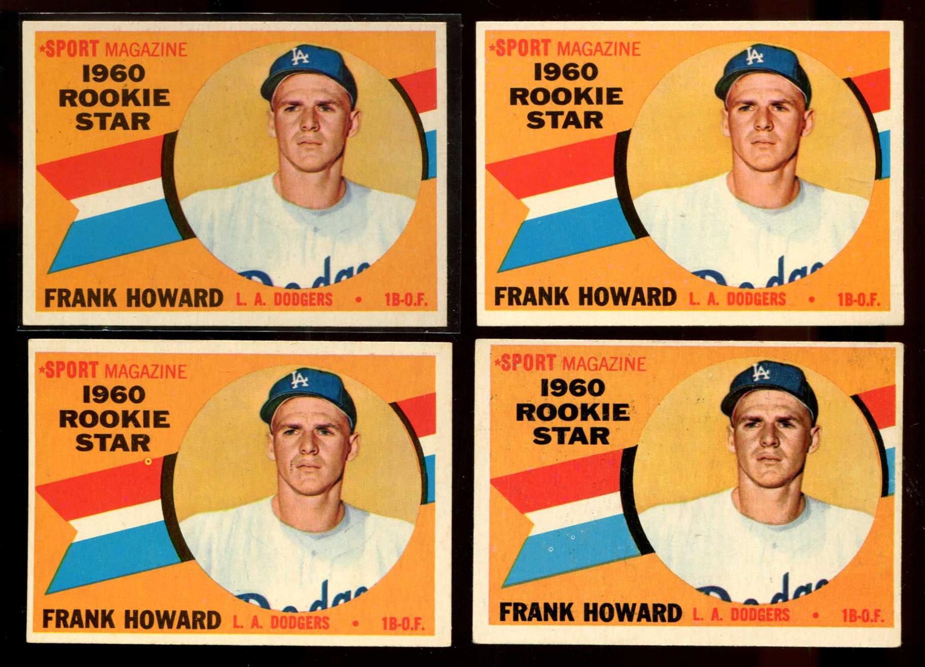 1960 Topps #132 Frank Howard ROOKIE [#] (Dodgers) Baseball cards value