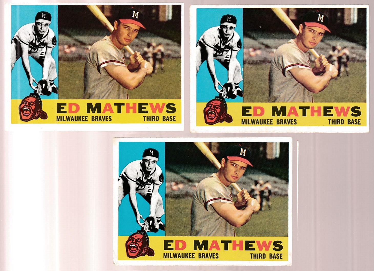 1960 Topps #420 Eddie Mathews [#] (Braves) Baseball cards value